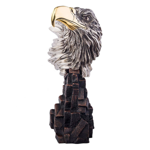 Sculpture d'<span class=keywords><strong>aigle</strong></span> grandeur nature en bronze et acier inoxydable, décoration personnalisée en métal - Product Image 3