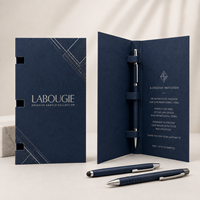 Support en papier découpé sur mesure pour échantillons créatifs, pliable, pour stylo, stylet, crayon, produits de papeterie promotionnels