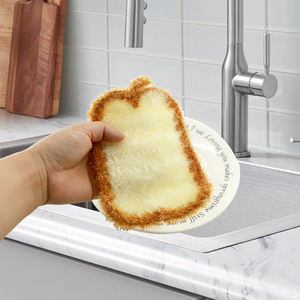 Bon nettoyage <span class=keywords><strong>éponge</strong></span> cuisine <span class=keywords><strong>main</strong></span> Crochet acrylique <span class=keywords><strong>rond</strong></span> beignet forme coloré cuisine plat épurateur torchons plumeaux - Product Image 2