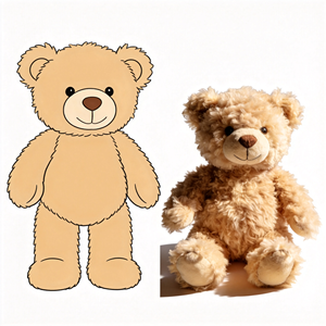 Peluches personnalisées : Peaux d'ours en peluche non rembourrées, jouets en peluche doux, animaux en peluche, ours en peluche sur mesure - Product Image 1