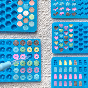 1 takım silikon şeker kalıbı çikolata puding bisküvi kalıpları dinozor, oyuncak ayı, silindir, çörek ve kalp şeklinde pişirme kalıpları - Product Image 5