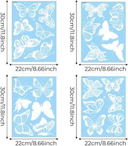 Pegatina Decorativa para Ventanas de Papel Ecológico Personalizada al por Mayor, Pegatina Estática de Mariposa Resistente al Agua y Reutilizable con Protección UV para el Hogar - Product Image 3
