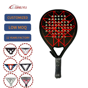 Raqueta de Pádel Personalizada Qingyu Sport con Diseño Atractivo, Fibra de Carbono 3K 12K 18K, Raqueta de Tenis Playa con Empuñadura EVA - Product Image 1