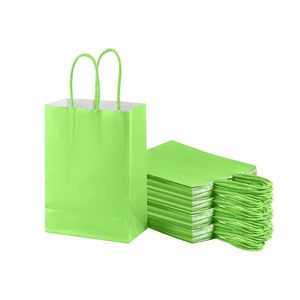 Nhỏ Đồng bằng tự nhiên giấy kraft Túi Quà Tặng với xử lý ánh sáng màu xanh túi giấy cho bữa tiệc sinh nhật hàng tạp hóa bán lẻ kinh doanh Goody - Product Image 2