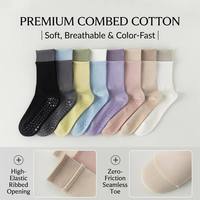 Chaussettes de Pilates personnalisées hautement élastiques en coton écologique respirant antidérapant de qualité supérieure pour femmes, yoga, fitness, etc.