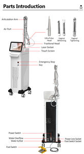 Machine laser CO2 à prix d'usine pour le resserrement vaginal, le traitement de la pigmentation, l'élimination des rides, scanner fractionnel 10600nm - Product Image 5