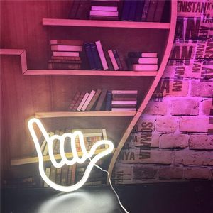 Hand Shape Letreros Neon LED indoor hanging ambient light shop <b>sign</b> wall decoration light entrance indicator light luminous <b>sign</b> - Product Image 4
