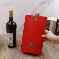 Vente en gros Porte-bière portable en feutre Sac fourre-tout personnalisé pour le vin rouge pour les fêtes Camping Divertissement en plein air