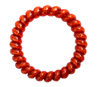 27 couleurs, logo personnalisé, TPU, grandes attaches pour cheveux en spirale élastiques, dorées, argentées, scintillantes, en plastique, pour téléphone