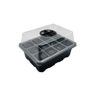 Lot de 10 plateaux de semis en plastique PP à 6/12 alvéoles avec couvercle transparent, écologiques, pour la culture intérieure et la <span class=keywords><strong>gestion</strong></span> centralisée - Product Image 2
