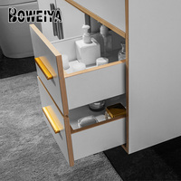 Boweiya — lavabo évier à miroir LED, modèle italien, vente en gros, luxe moderne, lavabo évier multifonctions, meubles de étagères de salle de bains