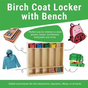 Montessori Preschool Wooden <strong>Cubbies</strong> Locker Daycare Furniture Kindergarten Bag Shoe Cloth Organizer Storage Nursery <strong>Cubbies</strong> - Product Image 2