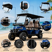 Carrito de Golf Eléctrico de 6 Plazas de Nuevo Diseño, Buggy Todoterreno para Campos de Golf, Resorts y Comunidades