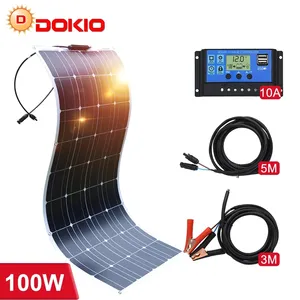 Painel solar dobrável portátil, painel solar portátil de 100w à prova d'água, 300w, 400w, 100w, painel solar dobrável para acampamento, estação de energia portátil