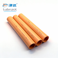 Tuyaux et raccords CPVC orange de haute qualité pour système d'incendie, tuyaux de protection incendie CPVC