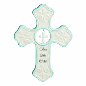 Cruz de Cerámica Pintada a Mano para Niños - Excelente Regalo para Bautizo, Cristening o Baby Shower - Product Image 2