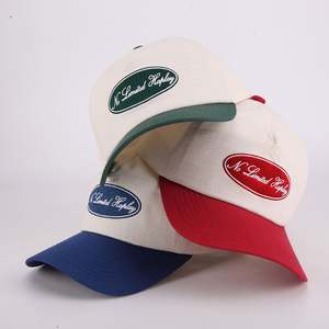 Patch de broderie classique personnalisé de haute qualité 5 panneaux casquette de Baseball non structurée petit chapeau de Baseball de Gorras de sport à bord incurvé - Product Image 1