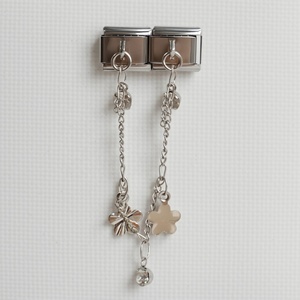 Italian Module Long Chain Flower Butterfly Pendant Stainless Steel with Gold Plating DIY Elastic <b>Bracelet</b> Italian Charms - Product Image 3