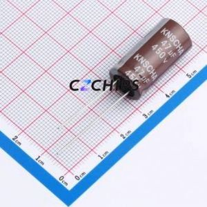 Condensateur électrolytique en aluminium à montage traversant DHG450M476L250S1AE, montage traversant, D13xL25mm 47uF 20% 450V 1A-100kHz - Product Image 1