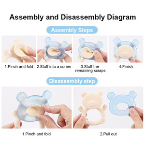 Nuevos <span class=keywords><strong>Mordedores</strong></span> de Silicona Personalizados con Forma de Oso <span class=keywords><strong>para</strong></span> Bebés, Juguetes de Dentición Rellenos de Agua, Enfriadores de Bebés - Product Image 5