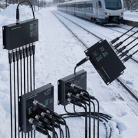 Commutateur réseau industriel GYT M12 non géré 5/8 ports mégabits pour la sécurité publique