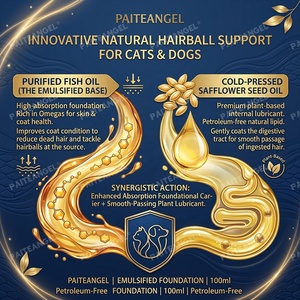 Huile <span class=keywords><strong>de</strong></span> poisson émulsifiée OEM pour animaux <span class=keywords><strong>de</strong></span> compagnie, gouttes liquides pour chiens et chats, supplément naturel pour le transit digestif, marque privée - Product Image 2