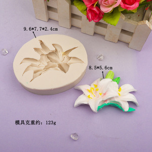 Molde de Silicona 3D de Lirio y Acordeón para Decoración de Pasteles con <span class=keywords><strong>Fondant</strong></span>, Arcilla, Resina, Velas, Jabón - Molde DIY de Flores para Reposterí<span class=keywords><strong>a</strong></span> - Product Image 5