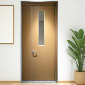 Puerta de instalación de cuidado del fabricante de la fuente con panel de visión Puerta de hogar de enfermería Panal de aluminio Puerta de doble hoja <span class=keywords><strong>desigual</strong></span> silenciosa - Product Image 1