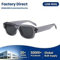 Monture de lunettes sur mesure double usage, style rétro carré, verres transparents, monture optique en PC premium pour boutique