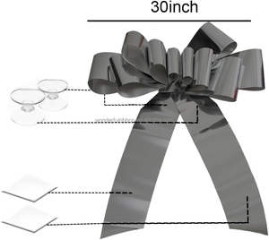 Grand arc de voiture géant de 30 pouces pour anniversaire, réception de mariage de Noël, fête surprise Grand emballage <span class=keywords><strong>cadeau</strong></span> pour un <span class=keywords><strong>cadeau</strong></span> énorme - Product Image 4
