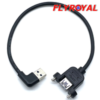 Cable de Extensión USB 3.0 de 90 Grados, Ángulo Recto, Macho a Hembra, para Montaje en Panel Frontal, para Estación de Trabajo de Escritorio