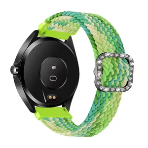 Bracelet élastique en Nylon pour montre, Huawei, GT 2, epro, Samsung Galaxy, Active 2/3, 20mm, 22mm, 45mm, 46mm, 42mm, Gear S3, GT 2