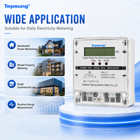 Compteur numérique monophasé à deux fils Tepsung EDB02, précision classe 1.0, 80A-100A max, 0-999999.99 KWH