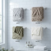 Plaid en fausse fourrure de lapin ultra doux, blanc crème, moderne, uni, couleur unie, double face, matelassé, épais, confortable et luxueux