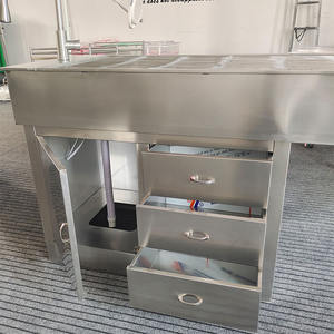 Mesa de Procedimientos Veterinarios para Mascotas, Mesa de Tratamiento de Acero Inoxidable Antioxidante para Exámenes, Inyecciones y Cuidado Médico de Mascotas - Product Image 4