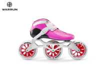 Patins à roulettes WARRUN professionnels à haute résilience, 4 roues, en fibre de carbone, 1 couche, légers, tailles réglables, pour la vitesse en extérieur
