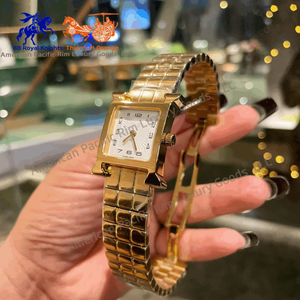 Montre à quartz de luxe pour femme H Brand, cadran carré élégant, mouvement Ronda, style business et mode, alliage en acier inoxydable 316L, élégante - Product Image 5