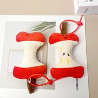 Porte-clés en peluche pomme mignon de qualité supérieure, jouet doux en forme de fruit avec poupées suspendues pour sacs, idéal pour les fêtes, unisexe, à partir de 14 ans