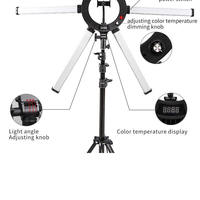 Kit d'équipement photographique professionnel Sohoda : panneau lumineux à affichage numérique, trépied de studio photo, anneau lumineux LED pour vidéo