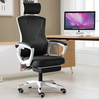 Chaise de bureau inclinable et pivotante H5440 pour ordinateur, chaise de jeu ergonomique pour étudiants en dortoir, siège de gaming e-sport avec dossier réglable