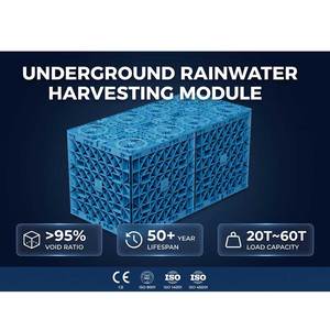Module <span class=keywords><strong>de</strong></span> réservoir <span class=keywords><strong>de</strong></span> stockage d'eau <span class=keywords><strong>de</strong></span> pluie en PP, système <span class=keywords><strong>de</strong></span> recyclage écologique pour travaux <span class=keywords><strong>de</strong></span> terrassement, système <span class=keywords><strong>de</strong></span> collecte et <span class=keywords><strong>de</strong></span> récupération d'eau <span class=keywords><strong>de</strong></span> pluie, plaques <span class=keywords><strong>de</strong></span> couverture - Product Image 2