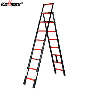 Bán buôn 8 + 9 bước nhôm mở rộng thang có thể gập lại bền đôi bên kính thiên văn thang với Bàn đạp rộng - Product Image 4