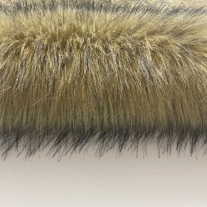 Marrone 80mm catione lungo pelo pelliccia sintetica tinto in morbido tessuto di pelliccia per abbigliamento - Product Image 3