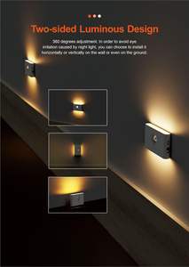 Vente en gros de lampes de nuit à détecteur de mouvement magnétique rechargeables, allumées de la nuit à l'aube, pour couloir, cuisine, chambre d'enfants, LED - Product Image 3