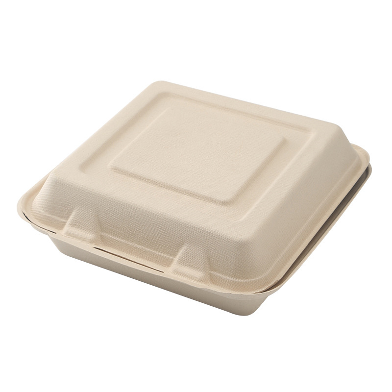 Biodegradable disposable food clamshell/3 5 compartments food box/tray