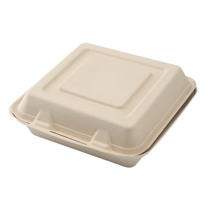 Biodegradable disposable food clamshell/3 5 compartments food box/tray