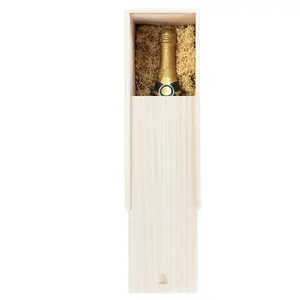 Multicolor paulownia champagne single bottle wooden wine boxes wholesale