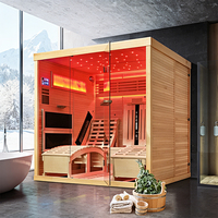 Sauna Interior de Infrarrojos Lejanos para el Cuidado de la Salud, Nuevo Diseño, Terapia de Luz Roja, Sauna de Madera para Hotel, Uso Doméstico o Centro de Fitness