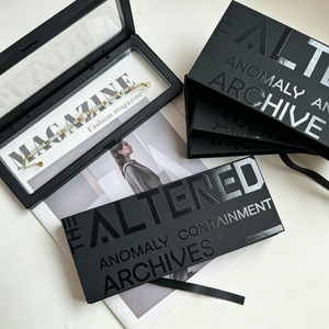 Custom Logo Luxury Black Matte <b>Magnetic</b> <b>Gift</b> <b>Box</b> with Ribbon Spot UV Rigid Folding Packaging <b>Box</b> For Jewelry - Product Image 4