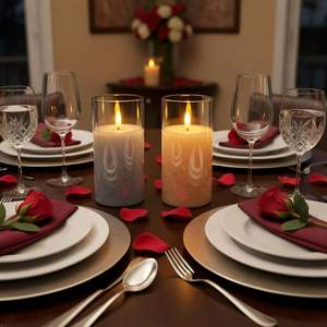 Bougie décorative électronique lumineuse simulée à tête oscillante en verre acrylique LED - Product Image 3